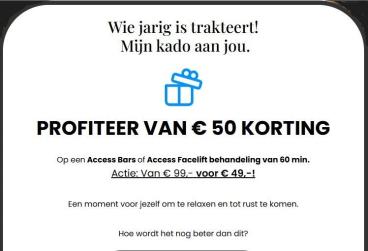 Verjaardags aanbieding
