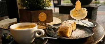 Koffie met Apfelstrudel