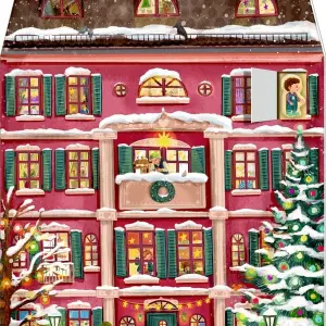 Adventskalender kersthuis met magneetjes