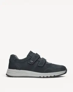 Heren veterschoenen-Blauw suède/nubuck