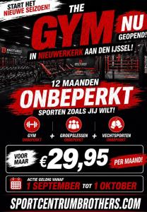 The Gym nu geopend in Nieuwerkerk aan den IJssel - 12 maanden onbeperkt sporten voor 29,95 euro per maand