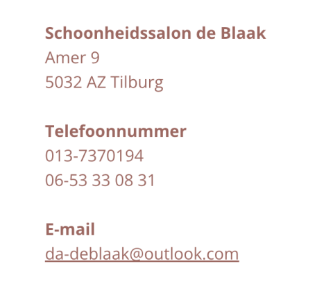 Schoonheidssalon De Blaak