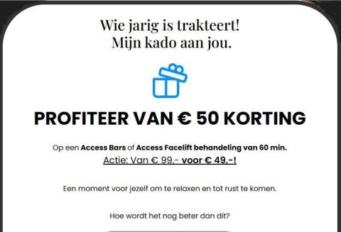 Verjaardags aanbieding