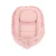 Babynestje FRILL – Babynest SET met kussen – 90×50 cm – Roze