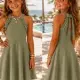 Paradise Dress Army Green