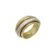 Massief geelgouden slag ring met pave diamant 0.90ct