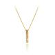 Collier geelgoud met hanger aardse structuur en diamant
