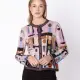 Ivko Cardigan Abstract Geometry van GOTS katoen dames voorkant