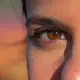 Macroportret van een oog