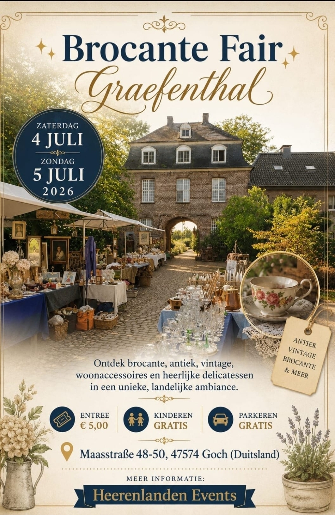 Brocante en meer op Klooster Graefenthal