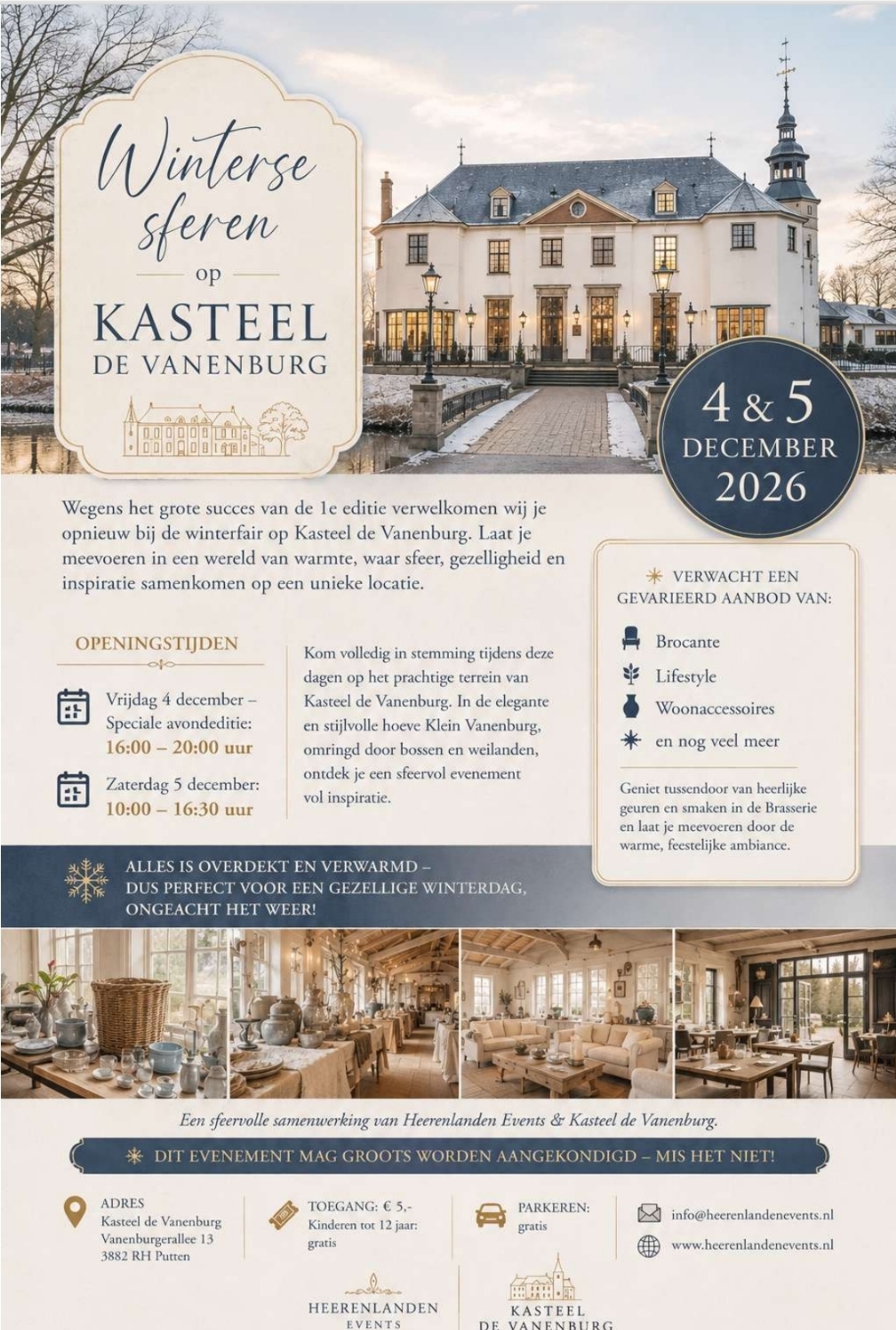 Winterse sferen op Kasteel de Vanenburg