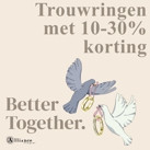 10% tot 30% korting op gouden trouwringen bij CD Juwelier