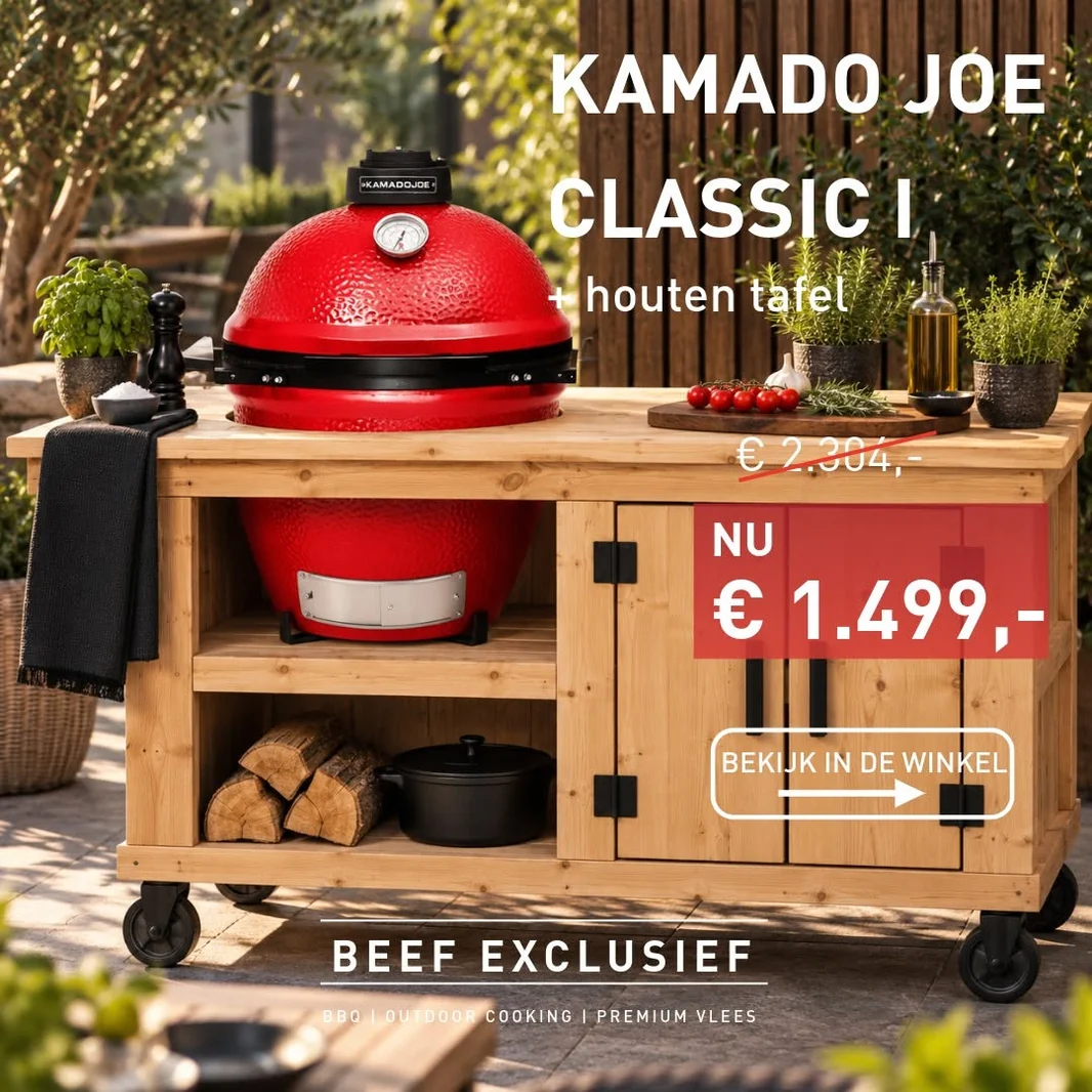 Beef Exclusief Zevenhuizen | Kamado Joe Classic I met Douglas buitenkeuken voor €1.499