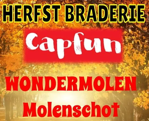 Herfstbraderie Capfun Wondermolen Molenschot op 14 oktober 2026 | Markt tijdens de herfstvakantie