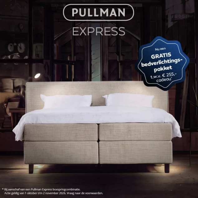 Pullman boxspring acties bij Bos Bedden in Nijverdal en Nieuwleusen
